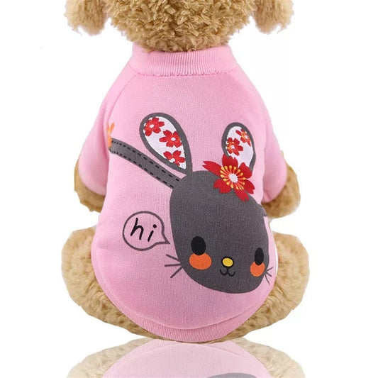 KUTKUT Cute Mouse Cartoon Print Fashion Fleece Soft Sweatshirt for Small Puppy/Cat - kutkutstyle
