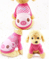 KUTKUT Cute Pig CartoonPrint Fashion Fleece Soft Sweatshirt for Small Puppy/Cat-T-Shirt-kutkutstyle