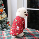KUTKUT Decorative Stunning Christmas Print Winter Dress for Small Dogs and Cats | Fine Workmanship Fleece Winter Tshirt for ShishTzu, Pug, etc - kutkutstyle