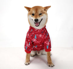 KUTKUT Dog Hoodie, X-mas Pattern Sweater with Hat Puppy Pullover Sweater Shirt, Dog Clothes Warm and Soft Breathable Cozy Dog Hoodies for Small , Medium and Large Dogs Maltese, ShihTzu - kutk