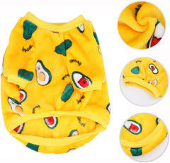 KUTKUT Fleece Dog Shirt, Soft Flannel Dog Sweatshirt Clothes for Puppy Small Dogs, Cute Leopard Winter Party Dress Up Clothes for Puppy French Bulldog, Shih Tzu etc. - kutkutstyle