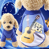 KUTKUT Guitarist Music Fashion Fleece Soft Sweatshirt for Small Puppy and Cat - kutkutstyle