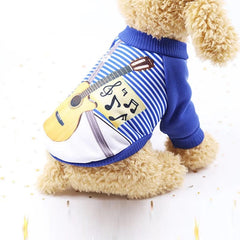 KUTKUT Guitarist Music Fashion Fleece Soft Sweatshirt for Small Puppy and Cat - kutkutstyle