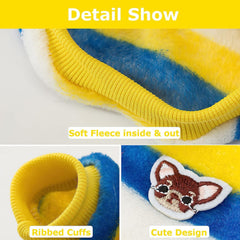 KUTKUT Pack of 3Pcs Dog Sweaters for Small Dogs Cats, Dog Clothes for Small Dogs Cat Girl Boy-Fleece Fall Dog Sweater for Chiuhuahua, Yorkshire, Toypom etc-T-Shirt-kutkutstyle