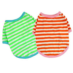 kutkutstyle T-Shirt KUTKUT Pet's Soft Cotton Striped T-Shirts Outfits for Boy And Girl Dogs and Cat