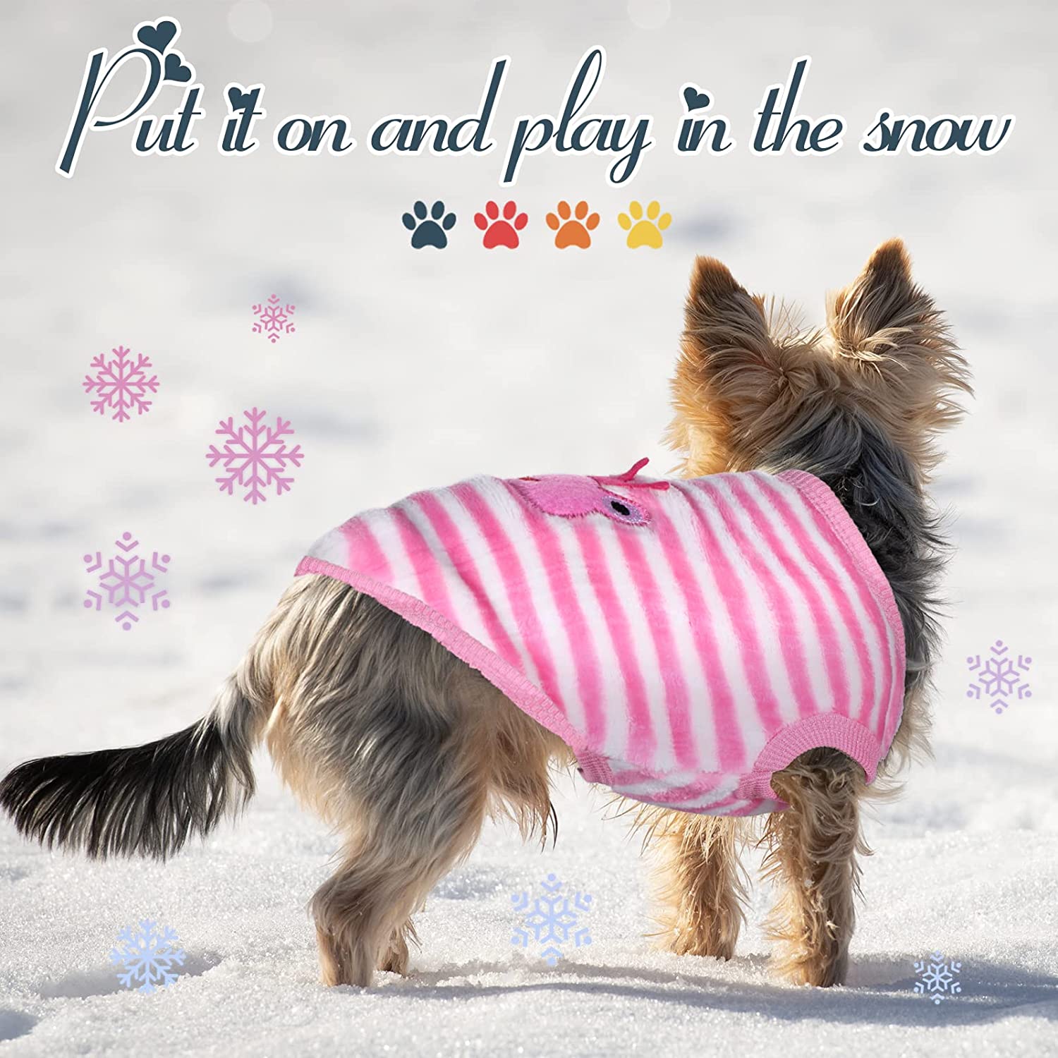 KUTKUT Puppy Clothes for Small Dog & Cat Boy Girl | Winter Warm Cute Frog Pattern Sweaters for Shih Tzu, Maltese, Yorkie Male Female-T-Shirt-kutkutstyle