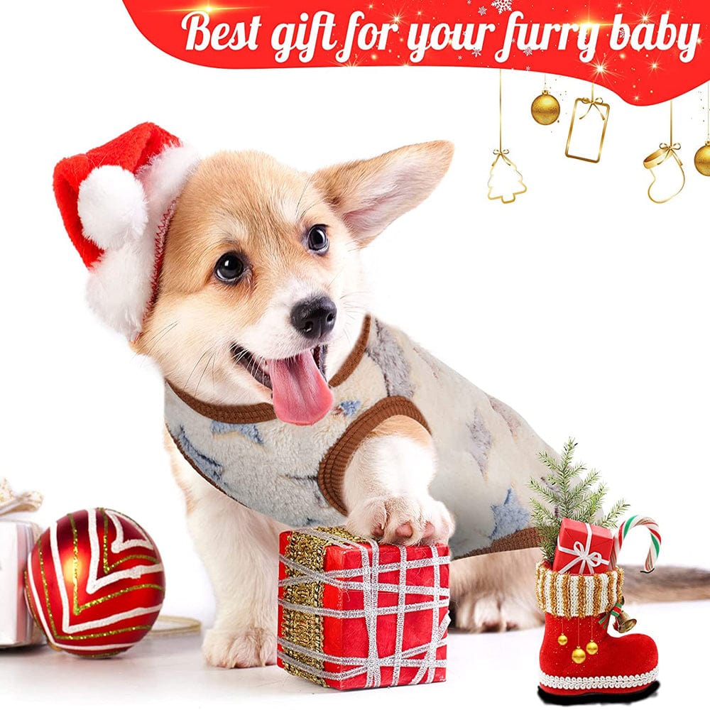 KUTKUT Puppy Clothes for Small Dog & Cat Boy Girl | Winter Warm Cute Pattern Sweaters for Shih Tzu, Maltese, Yorkie Male Female-T-Shirt-kutkutstyle