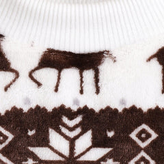 KUTKUT Reindeer Argyle Pattern Breathable Round Neck Flannel Fleece Pullover | Winter Shirt for Yorkie, Maltese, Mini Pom Small Dogs Puppy-T-Shirt-kutkutstyle