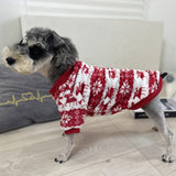 KUTKUT Reindeer Argyle Pattern Breathable Round Neck Flannel Fleece Sweater | Winter Shirt for Yorkie, Maltese, Mini Pom Small Dogs Puppy-T-Shirt-kutkutstyle