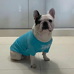 kutkutstyle T-Shirt KUTKUT Set of 2 Dog Breathable Stretchy Round Neck T-Shirt | Pet Puppy Cats Dog Summer T-Shirts Soft Cotton Clothes | French Bulldog Pug Shirt