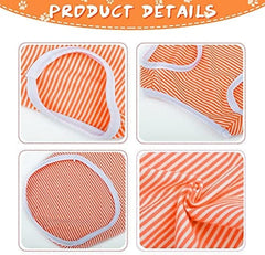 kutkutstyle T-Shirt KUTKUT Set of 2 Pcs Striped T-Shirt Puppy Clothes for Small Dogs, Stretchy Summer Cotton Cat Vest Doggy Tee Tank Top for Maltese, Bichon, Papillon, Pekingese