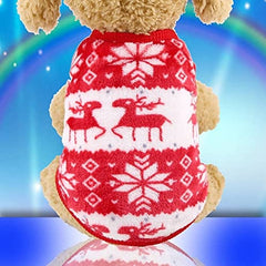 KUTKUT Set of 2 Puppy Clothes for Small Dog & Cat Boy Girl | Winter Warm Fleece Cute Sweaters for Shih Tzu, Maltese, Yorkie Male Female-T-Shirt-kutkutstyle