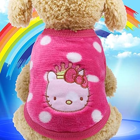 kutkutstyle T-Shirt KUTKUT Set of 2 Small Dog & Cat Clothes for Puppy Boy Girl | Winter Warm Cute Soft Sweaters for Yorkie, Shih Tzu, Maltese, Lhasa Male Female