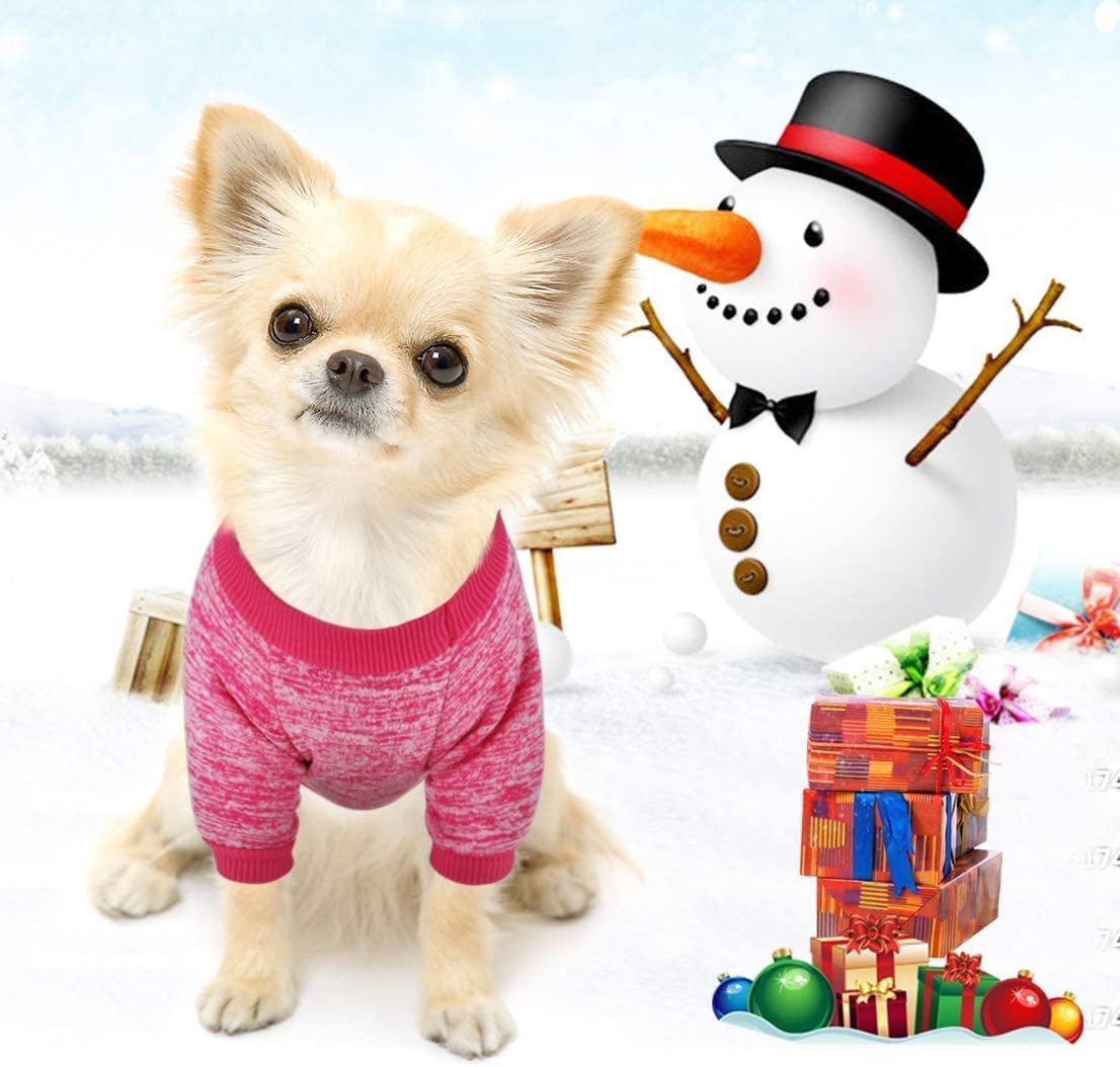 KUTKUT Small Dog & Cat Classic Warm Clothes Knitwear Dog Sweater Soft Thickening Warm Pup Dogs Shirt Winter Puppy Sweater for Small Dogs Shih tzu, Maltese, Yorkii etc - kutkutstyle