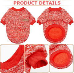 KUTKUT Small Dog & Cat Classic Warm Clothes Knitwear Dog Sweater Soft Thickening Warm Pup Dogs Shirt Winter Puppy Sweater for Small Dogs Shihtzu, Maltese, Yorkii etc - kutkutstyle