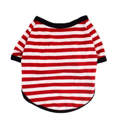 KUTKUT Small Dog Cotton Striped Clothing, Puppy Vest T-Shirts Outfits for Dogs and Cat Apparel, Doggy Breathable Soft Shirts for Pet Dogs Kitten Boy and Girl - kutkutstyle