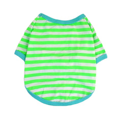 KUTKUT Small Dog Soft Cotton Striped Clothing, Puppy Vest T-Shirts Outfits for Dogs and Cat, Doggy Breathable Soft Shirts for Pet Dogs Kitten Boy and Girl - kutkutstyle