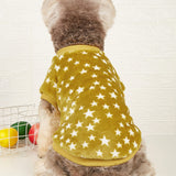 KUTKUT Star Pattern Breathable Round Neck Flannel Fleece Sweater | Winter Shirt for Yorkii, Maltese, Mini Pom Small Dogs Puppy - kutkutstyle