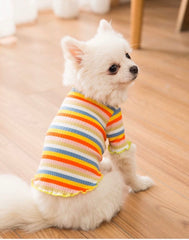 KUTKUT Stripe Print Pet Vest Breathable Cotton Shirt For Puppies And Small Dogs And Cats, Shirt For Yorkii, Bichon, Maltese, Devon Rex Cat, Cornish Rex Cat - kutkutstyle