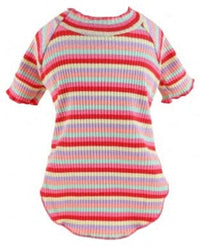 KUTKUT Stripe Print Stretchable Cotton Shirt for Puppies and Small Dogs and Cats, Brethable Shirt for Yorkii, Bichon, Maltese, Devon Rex Cat, Cornish Rex Cat - kutkutstyle