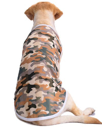 KUTKUT T-Shirt for Small, Medium Large Dogs, Camouflage Quick Dry Dog Shirts Breathable Strechy Dog Sleeveless Tank Top for ShishTzu, Beagle, Corgi, Husky, Labr, Retriver etc-T-Shirt-kutkutstyle