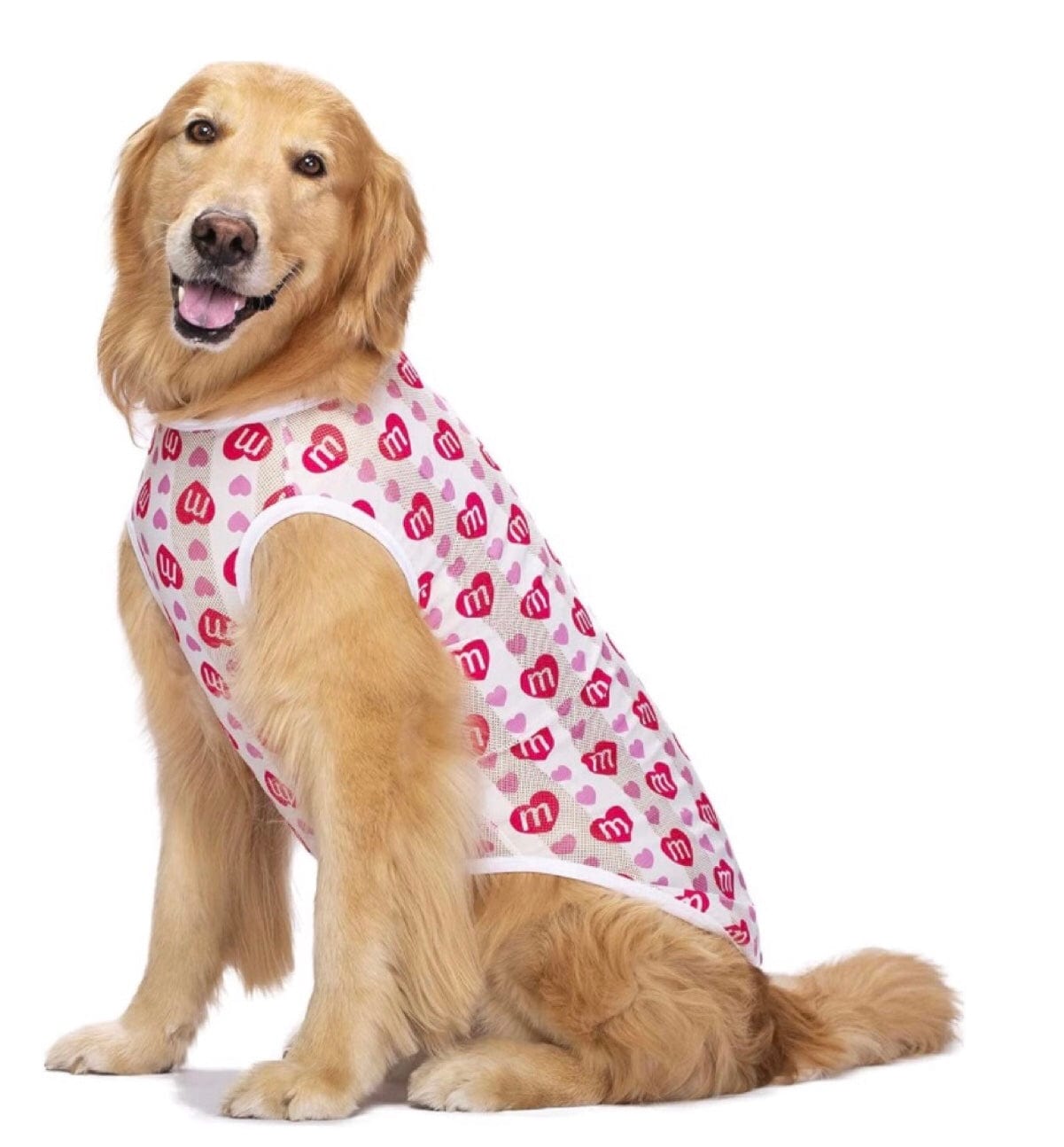 KUTKUT T-Shirt for Small, Medium Large Dogs, Heart Pattern Quick Dry Dog Shirts Breathable Strechy Dog Sleeveless Tank Top for ShishTzu, Beagle, Corgi, Husky, Labr, Retriver etc - kutkutstyle