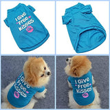 kutkutstyle T-Shirt L# (Chest: 45 & Back Length: 35cm) KUTKUT Pack of 2 Pieces Dog Shirt for Small Dog Girl Puppy Clothes for Shihtzu, Papillon, Maltese, Cats Summer Pet Outfits Female Outfits Tshirt Apparel (Size: L, Chest Girth 45cm, Length 35cm)