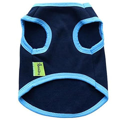 KUTKUT Combo of 2 Drooling Small Dog & Cat Shirt | Breathable Autumn, Spring & Summer Cotton Tank Top for Shihtzu, Maltese, ToyPoodle, Papillon (Size: L, Chest: 45cm & Back Length: 35cm) - ku