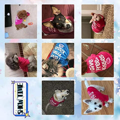 KUTKUT Set of 2 Dog Shirt for Small Dog Girl Puppy Clothes for Shihtzu, Pug, Maltese Summer Pet Outfits Female Outfits Tshirt Apparel (Size: L, Chest Girth 46 cm, Back Length 36 cm)-T-Shirt-kutkutstyle