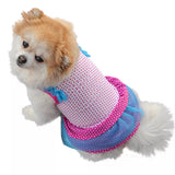 KUTKUT Female Dog One Piece Polka Dot Print with 3-Tier Ruffle Pleated Skirt | Tutu Dog Dress Pet for Small Dogs Shihtzu, Maltese, ToyPoodle (Size: L, Chest: 45cm, Length: 35cm) - kutkutstyle