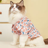 KUTKUT Hawaiian Dog & Cat Shirt - Pet Summer T-Shirts Breathable Dog Clothes for Small Dogs Cats Pets, Hawaii Style Polo Dog Shirts Beach Seaside Puppy Outfit Quick Dry Apparel (Size: L, Ches