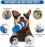 KUTKUT Chew Toy Natural Rubber Bone Tooth Cleaning Non-Toxic Rubber Bite Resistant for Medium & Large Dog Teeth Cleaning/Chewing/Playing/Treat Dispensing (Bone)-Teether-kutkutstyle