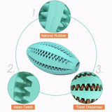 KUTKUT Best Dog Natural Rubber Teething Toys Ball Durable Dog IQ Puzzle Chew Toys for Medium & Large Dog Teeth Cleaning/Chewing/Playing/Treat Dispensing - kutkutstyle