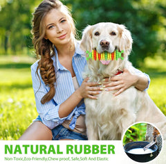KUTKUT Caterpillar Natural Rubber Tooth Chew Toys | Interactive Molar Stick Cleaning Pet Toothbrush Durable Small Dog Teeth Cleaning Toys Helping to Clean Teeth and Prevent Dental Calculus - 