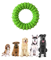 KUTKUT Durable Dog Chew Toy for Aggressive Chewers - Ultra Tough Natural Rubber Teething Toy, Nearly Indestructible Dog Toy for Medium and Large Breed Chewing, Training, Reduce Anxiety (Green