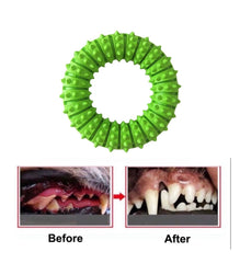 KUTKUT Durable Dog Chew Toy for Aggressive Chewers - Ultra Tough Natural Rubber Teething Toy, Nearly Indestructible Dog Toy for Medium and Large Breed Chewing, Training, Reduce Anxiety (Green