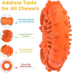 KUTKUT Dog Toy for Strong Chewers, Chew Toy for Dogs Ring, Dog Chew Toy Rubber Dog Toy Chew Ring Dog Rubber Indestructible Chew Toy Dog Dental Care Toy - Fun to Chew, Chase and Fetch - kutkut