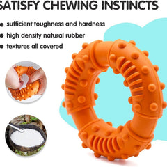 KUTKUT Dog Toy for Strong Chewers, Chew Toy for Dogs Ring, Dog Chew Toy Rubber Dog Toy Chew Ring Dog Rubber Indestructible Chew Toy Dog Dental Care Toy - Fun to Chew, Chase and Fetch - kutkut