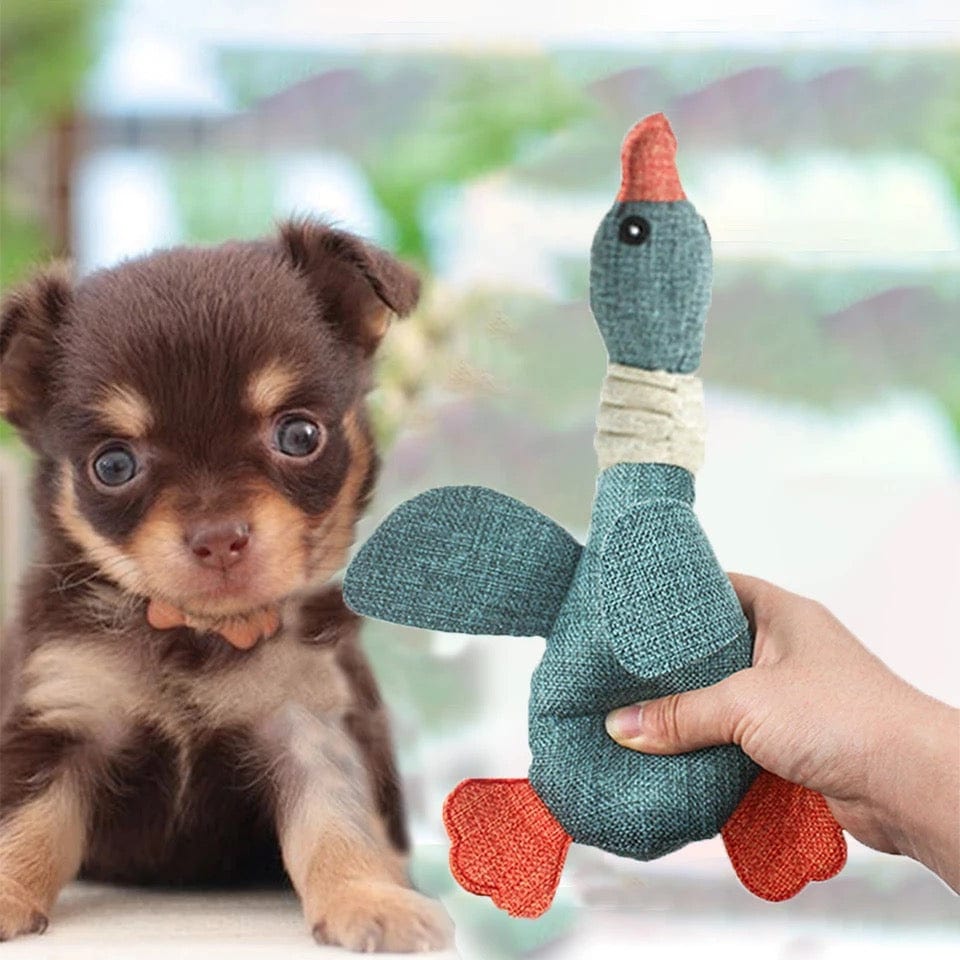 KUTKUT Dog Toys for Aggressive Chewers Indestructible Large Breed and Squeaky Vocal Plush Wild Goose for Small Medium Dog - kutkutstyle