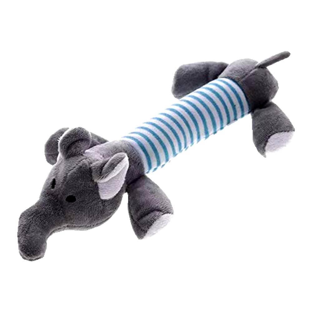 KUTKUT Funny Plush Squeak Sound Elephant Fleece Chew Toy for Dogs and Cats - kutkutstyle
