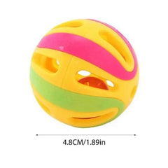KUTKUT 10 Pieces Cat Toy Balls Pet Cat Kitten Play Balls with Jingle Bell Pounce Chase Rattle Toy Cat Toys for Indoor - kutkutstyle