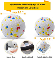 KUTKUT 2Pcs Dog Balls, Indestructible Tennis Balls for Small Dogs, Durable Bouncy Dog Toy Balls for Aggressive Chewers, Interactive Dog Toys for Fetch Game, Lightweight Floating Dog Toys  - 
