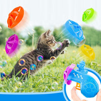 kutkutstyle Toys KUTKUT 6 Pieces Cat Fetch Toy with 5 Colorful Flying Propellers Set- Cat TracksToy - Fun Levels of Interactive Play Cat Toys Satisfies Kitty's Hunting, Chasing & Exercising