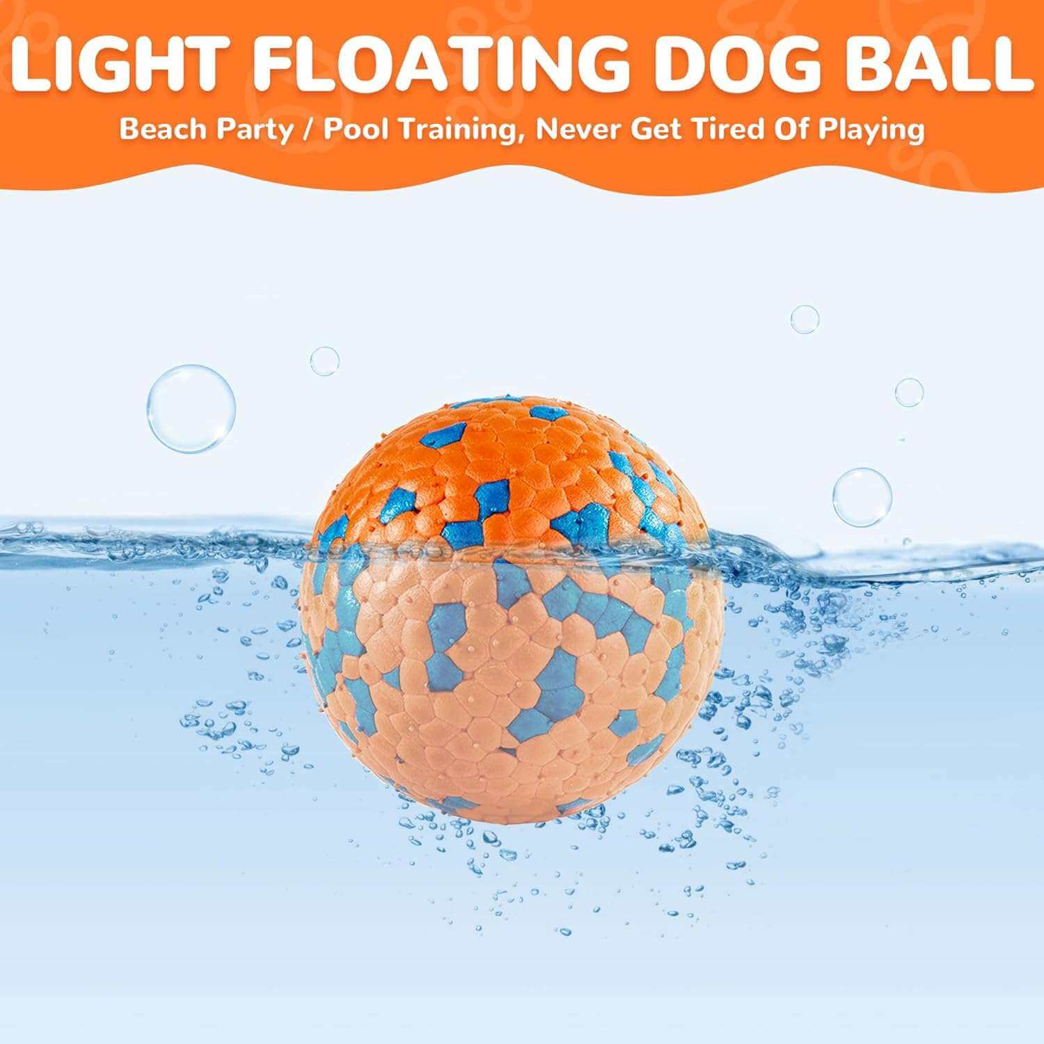 KUTKUT  Diameter Interactive Dog Ball Dog Aggressive Chewers Chew Toys Puppy Teething Ball Floating Toy Fetch Balls Durable Solid Dog Balls Tennis Balls for Dog (Pack of 4pcs) - kutkutstyle