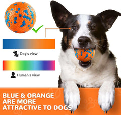 KUTKUT  Diameter Interactive Dog Ball Dog Aggressive Chewers Chew Toys Puppy Teething Ball Floating Toy Fetch Balls Durable Solid Dog Balls Tennis Balls for Dog (Pack of 4pcs) - kutkutstyle