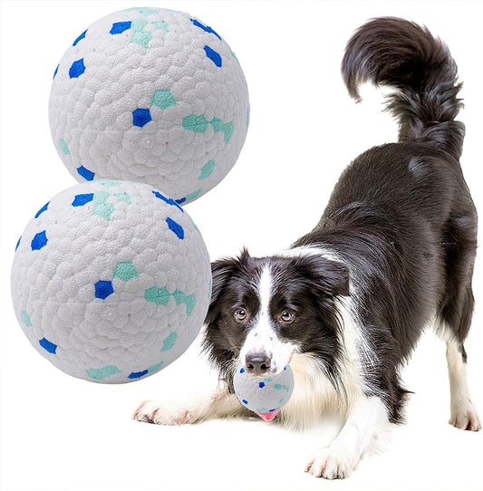 KUTKUT Dog Balls for Aggressive Chewers,Indestructible Floating Bouncy Balls for Dogs Small Breed, Lightweight Durable Solid Dog Balls for Small Dogs-Odourless-(2Pack) - kutkutstyle