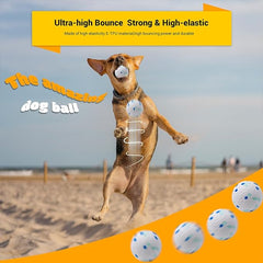 KUTKUT Dog Balls for Aggressive Chewers,Indestructible Floating Bouncy Balls for Dogs Small Breed, Lightweight Durable Solid Dog Balls for Small Dogs-Odourless-(2Pack) - kutkutstyle