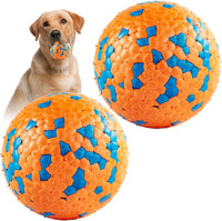 KUTKUT Dog Balls Toys for Aggressive Chewers, Dog Teething Ball Indestructible Bouncy Floating Balls for Puppy, Small Dogs to Fetch, Durable Solid Rubber Ball for Training -(2 Pack)-Toys-kutkutstyle