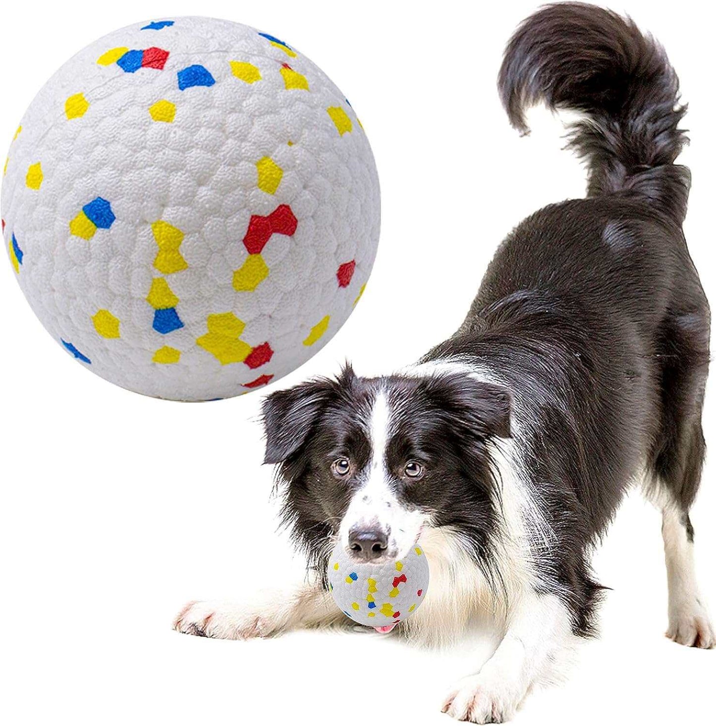 kutkutstyle Toys KUTKUT  Interactive Dog Bouncy Jolly Ball Puppy Teething Toy Durable Solid ETPU Elastic Dog Chew Toy Ball for Small Training Catch and Fetch, Light Weight & Floats in Water (1Pc)