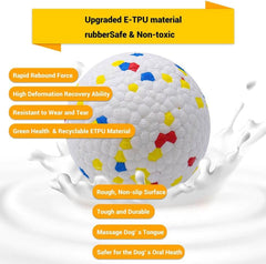 KUTKUT  Interactive Dog Bouncy Jolly Ball Puppy Teething Toy Durable Solid ETPU Elastic Dog Chew Toy Ball for Small Training Catch and Fetch, Light Weight & Floats in Water (1Pc) - kutkutstyl